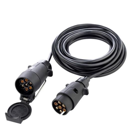 Cablu alimentare remorca 12V, cu fisa si priza 7pini, 5m, Carmotion 86769n