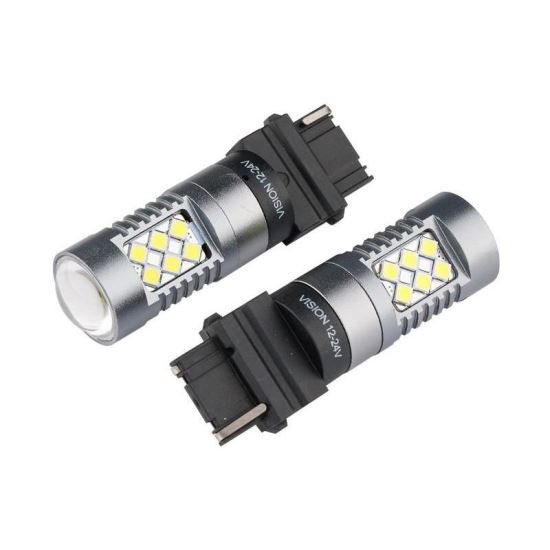 Set 2 becuri semnalizare T25, LED, 12-24V, P27W Canbus Vision 58342 Carmotion