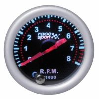 Ceas tahometru turatii, fi52mm, efect oglinda, 7 culori RFLX544 RaceSport