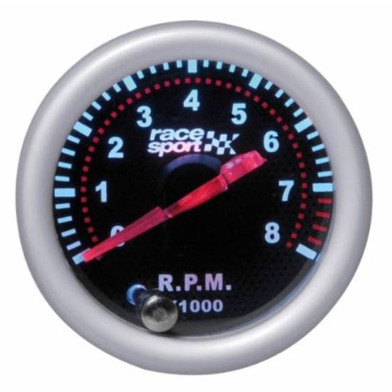 Ceas tahometru turatii, fi52mm, efect oglinda, 7 culori RFLX544 RaceSport