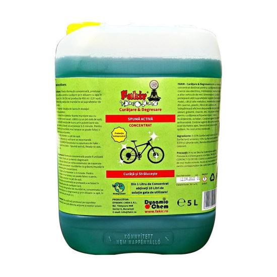 Spuma activa, curatare si degresare pentru biciclete FCD  FAKIR 5L 20503
