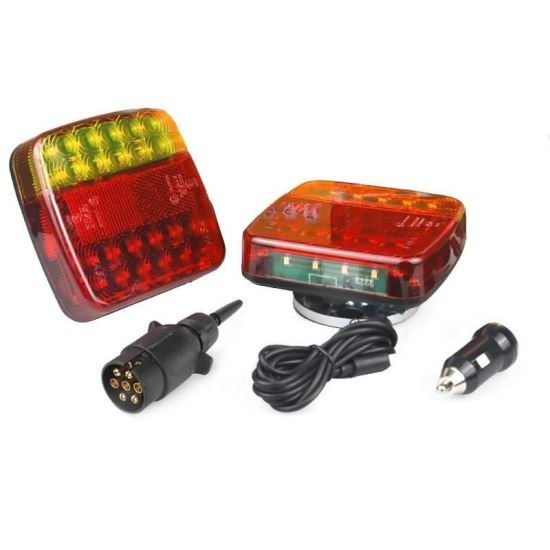 Kit lampi remorca, cu magnet, wireless,  fisa 7pini, sa85 YA077