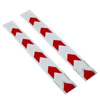 Autocolant reflectorizant cu sageti alb-rosu ,5x40cm, set 2buc T078