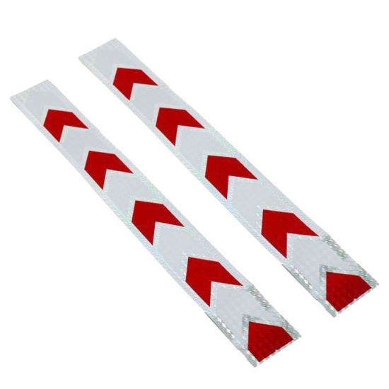 Autocolant reflectorizant cu sageti alb-rosu ,5x40cm, set 2buc T078