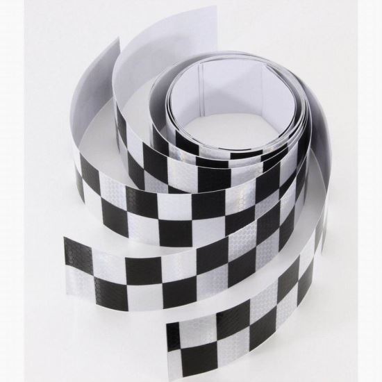 Autocolant reflectorizant magnetic banda, TAXI, alb-negru, 6cm x 1.1m, set 4buc MGT01 