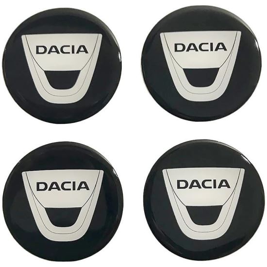 Set 4 ornamente capace roti rasina, adeziv, Dacia fi50 ZP004 Automaxc