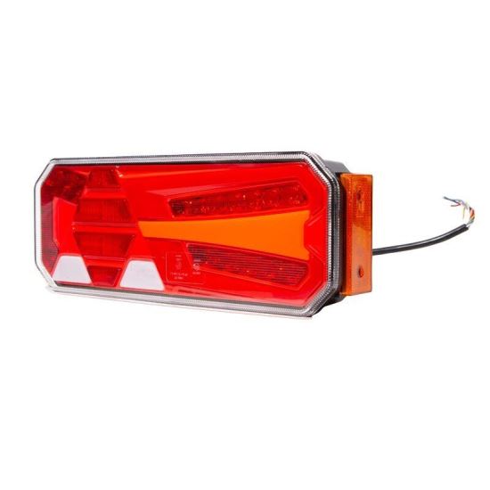 Lampa stop 350x131mm, 7 functii, LED Neon, cu triunghi, gabarit, ceata si mers inapoi, semnalizare dinamica, dreapta CA7023 247Lighting