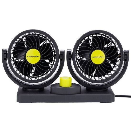 Ventilator dublu 24V, 2xfi10cm, pe suport, 4" DoubleFan 86342 Carmotion