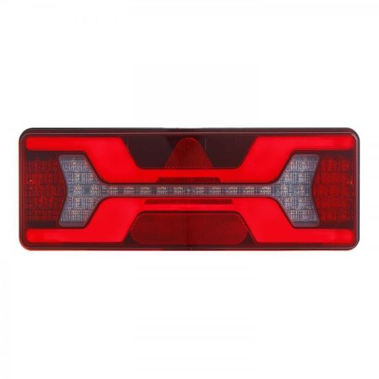 Lampa stop 380x135, 12/24V, 140 LED-uri, 6 functii cu triunghi, dreapta, L1956 TruckLed