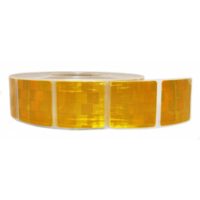 Banda reflectorizanta prelata, intrerupta galbena, 50 m, twy116, Reflex 7184A, bs 6791 Avery Dennison USA