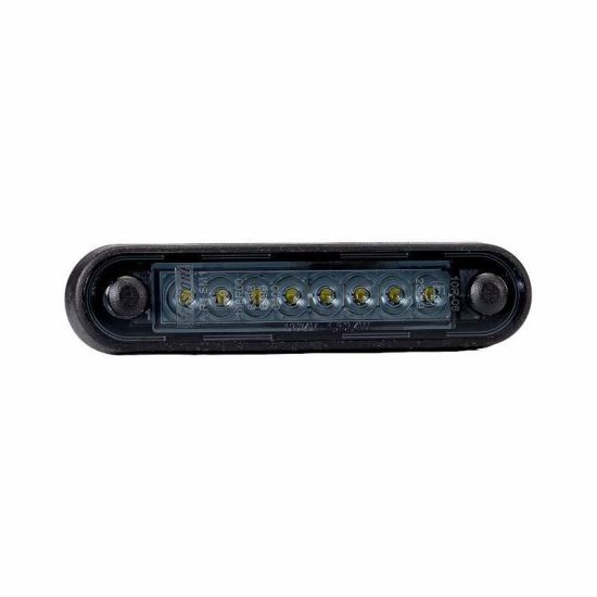 Lampa gabarit 120x27, Slim, 8 LED-uri, 2 garnituri, montare bullbar, rosie, FT-073C LONG DARK Fristom