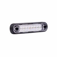 Lampa gabarit 120x27, Slim, 8 LED-uri, alba, montare suprafata ovala, bullbar FT-073 B LONG Fristom
