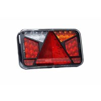 Lampa spate 240x140, LED, 7 functii, cu triunghi, ceata, mers inapoi si iluminare numar, cu mufa, CANBUS, dreapta, FT-370 P TB LED O Bajonet 6PIN 12V Fristom 