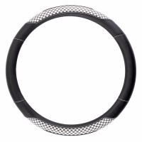 Husa volan 37-39cm negru cu alb, SWC-39-M 02812 Amio