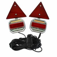 Kit lampi remorca, cu LED, semnalizare dinamica, magnet si cablu 7.5m, fisa 7 pini, KT TT.12019T