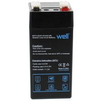 Acumulator plumb acid Well 4V 4AH, terminal T1, pentru cantar, etc  BAT-LEAD-4V4AH-WL Well 