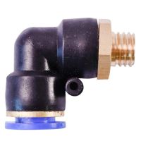 Cupla rapida mufa cu cot, plastic + surub metal, fi12 + M12 bk VA51
