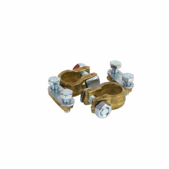 Set borne acumulator cupru, fixare cu 2 suruburi, set 2 bucati, 600Amp, Tube Fix 01161 Amio
