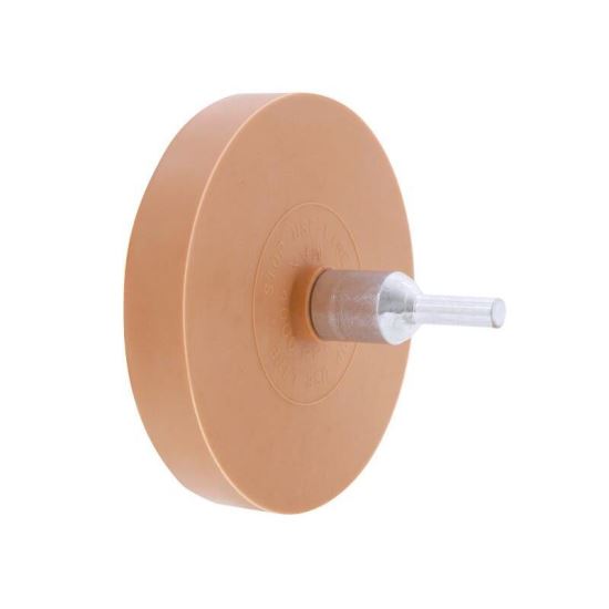 Disc cauciuc pentru indepartarea resturilor de autocolante, adeziv, folie si vopsea, cu adaptor M8 pentru burghiu, fi88mm, 63524 Carmotion 