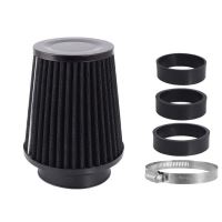 Filtru aer sport, negru-crom, 3 adaptori, h13cm, 86002 Carmotion 