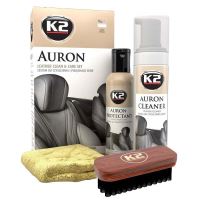 Set solutie pentru curatarea si intretinerea suprafetelor din piele, Auron, G420 K2