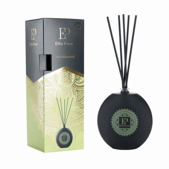 Odorizant camera cu betisoare, 80ml, Ellie Pure Healing,  Sandal Wood (Lemn de santal), DM995 DrMarcus