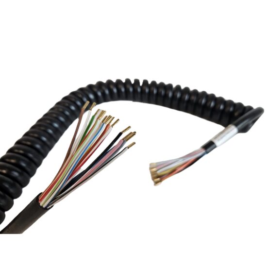 Cablu electric spiralat 15 fire, 4m, ADR fara mufe, PS15/12x0,75+3x1/4