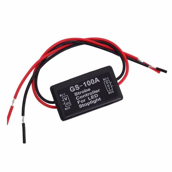 Releu stroboscopic pentru lampi frana, cu efect de stroboscop, compatibil cu orice tip de bec auto si moto, GS-100A