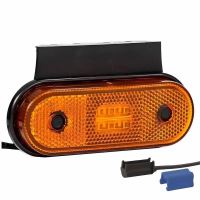 Lampa gabarit 118x46, LED, cu suport, galbena, 12-36V, cu mufa, FT-020 Z+K QS075 Fristom