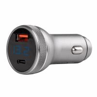 Incarcator auto cu USB si mufa C, din aluminiu, cu voltmetru, 12-24V, 38W, QuickCharge 3.0, PCH PRO-06, 02932 Amio 