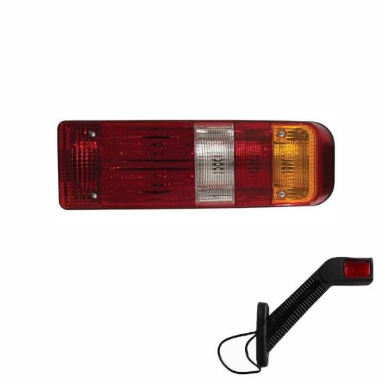 Lampa stop 371x129, 5 functii, cu fir, dreapta, cu lampa gabarit, 24V, 202019KB Ceray