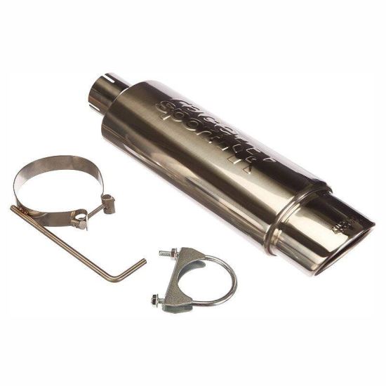 Toba sport finala, 440x61mm, din otel inoxidabil, ovala, Silencer PAN8000 RaceSport 