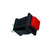 Intrerupator buton Push On/Off fara retinere, patrat, rosu, MIV DS429