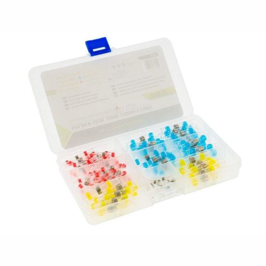 Set 120 conectori termocontractabili, butt cu inel cositor, 4 dimensiuni diferite, 86430 Carmotion