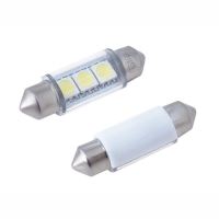 Set 2 becuri sofit 12V/C5W 36mm, 3 LED-uri, SMD5050, SV8.5, 58362 Vision