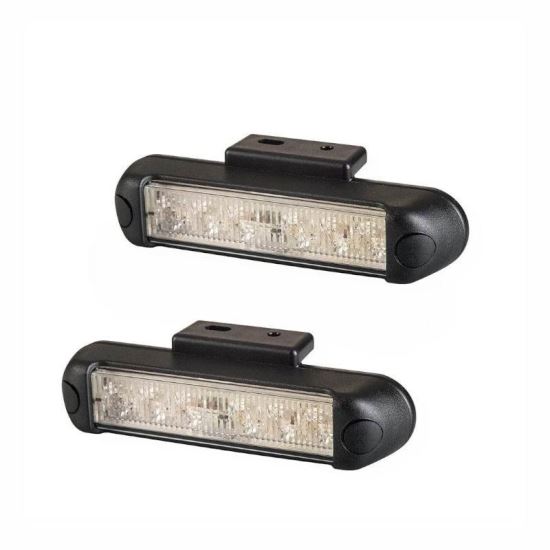 Set 2 proiectoare zi DRL 130x28.5mm, LED, 12-24V, 10W, cu suport prindere, LDR2783 Horpol