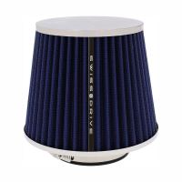 Filtru aer sport albastru-crom, cu capac si 4 adaptori, AFCRBLU SwissDrive