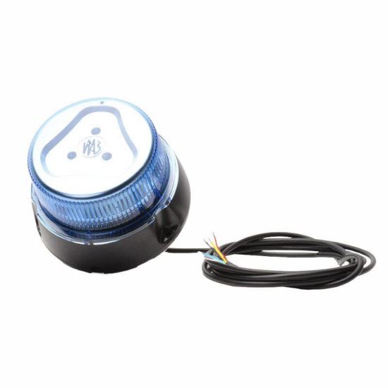 Girofar 12-24V, h173, LED, prindere cu tija fixa, cablu 3m, albastru, W126 867.6D Was