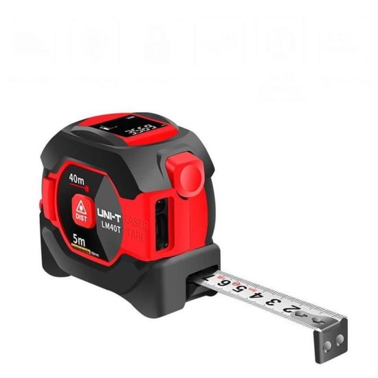 Telemetru laser 40m, cu ruleta 5m, UNI-T,  TELEM-LSR-LM40T-UNIT