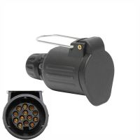 Priza 13 pini 12V plastic, pentru cablu remorca, cu carlig, BK81111