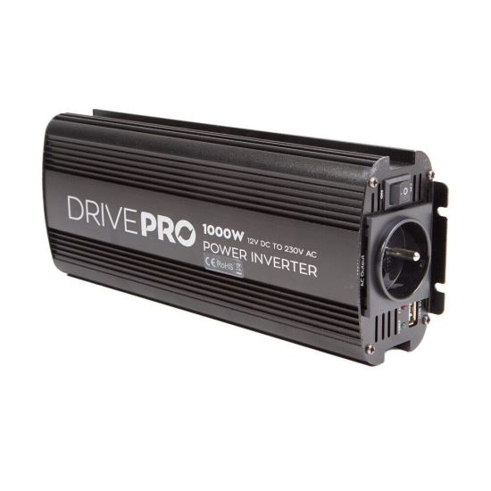 Invertor din 12V in 220V, 1000W, cu USB, priza tip E, Elta DrivePro EB8557 Automax 