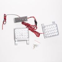 Proiector stroboscopic rosu-albastru, LED, 12V, set 2 bucati, Flash Light 51028-RB