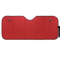 Parasolar 145x70 aluminiu, pliabil, Bubble cu 2 fete, argintiu-rosu mat, MATTRED SwissDrive