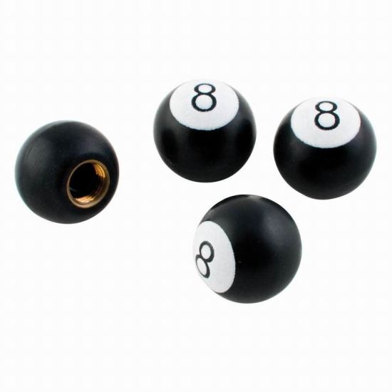 Ornament capacele valva rotunde, set 4 bucati, biliard, 8 ball, B806900 RaceSport