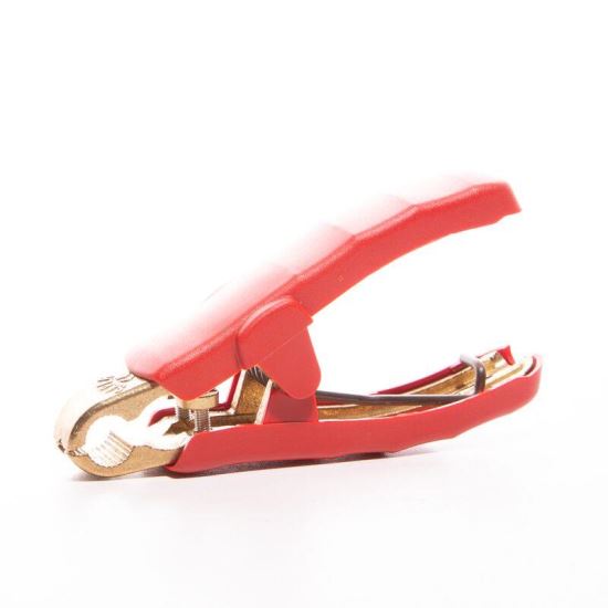 Cleste cablu curent, 16cm, clema crocodil, 1000A, pentru cablu 50qmm, rosu S22 Saper