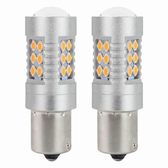 Set 2 becuri semnalizare 24 LED-uri, 12-24V, PY21W BAU15s, Canbus, 02580 Amio