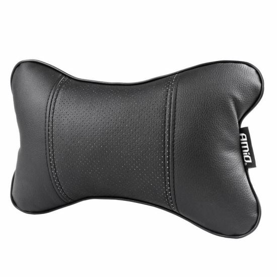 Perna tetiera, imitatie piele, perforata, neagra-crem, 03130 Amio