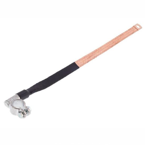Cablu masa motor, 40cm, tip banda, din cupru, fi10, cu borna minus, 58452 Carmotion
