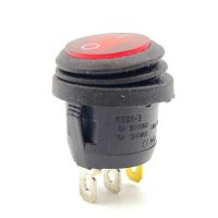 Buton basculant rotund ON/OFF, 1 faza cu LED, rezistent la apa, W15758, KCD1-2