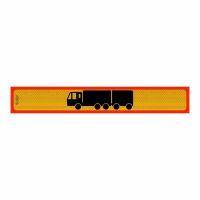 Autocolant reflectorizant lung in chenar, 125x20cm, camion 3 axe cu remorca 2 axe, P.3M.104S Stickers Par